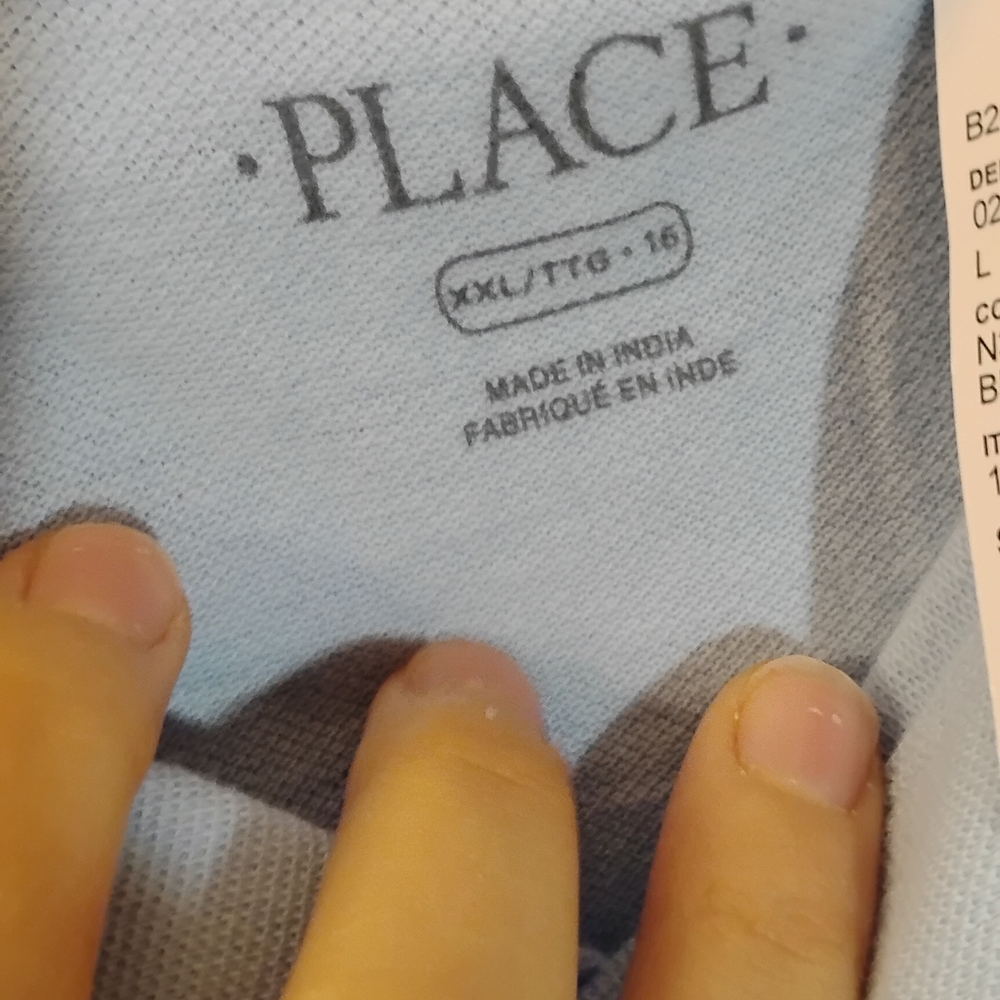 PLACE Light Blue Men's Polo Shirt - Picture 4 of 4